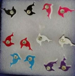 Dolphin Rhinestone Earrings Bundle Gift